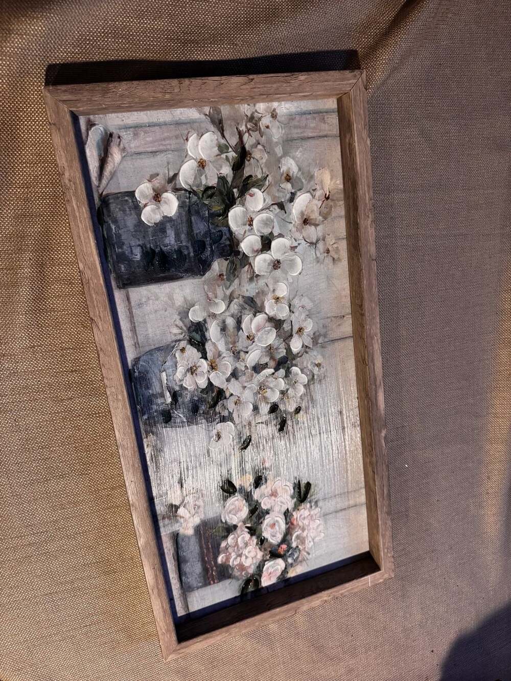 allen + roth Floral White Flowers in Vases Framed Wall Art